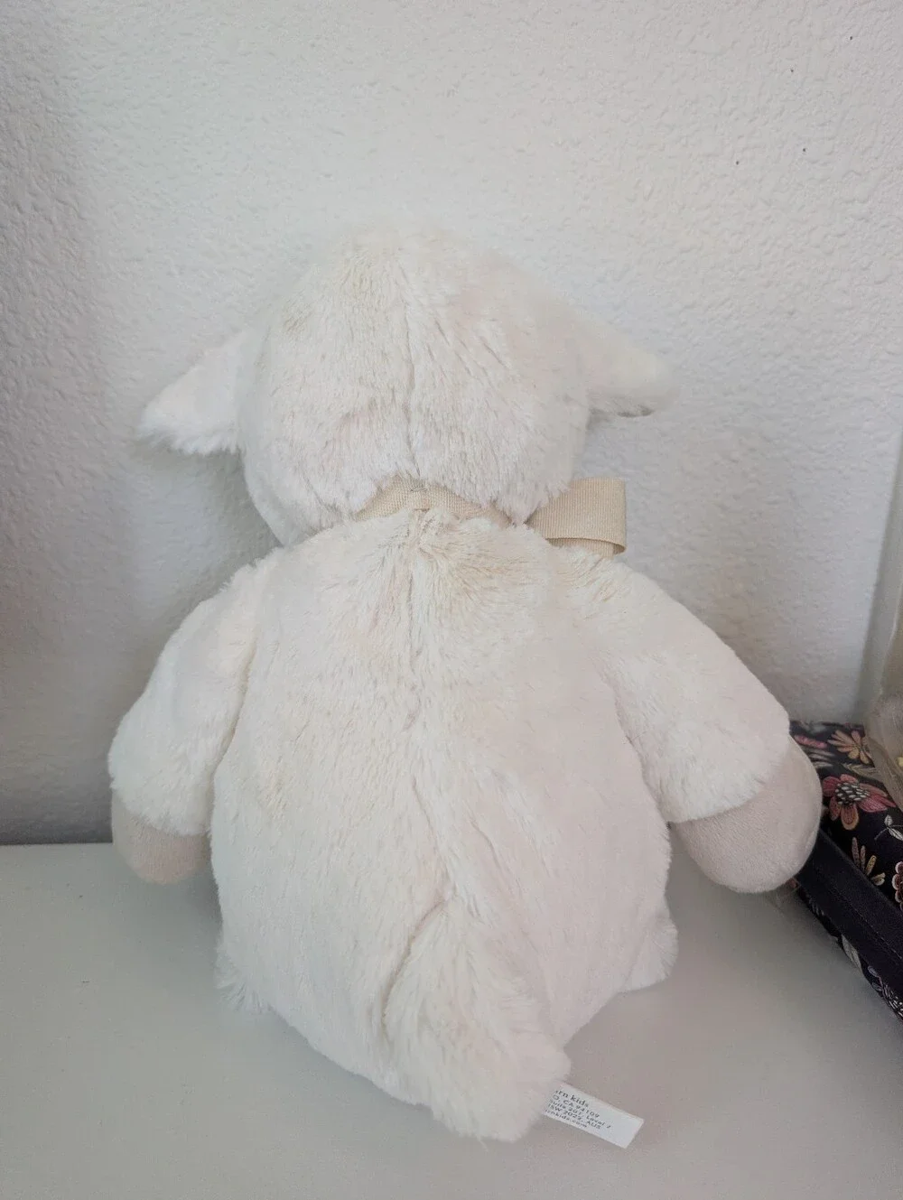 Pottery Barn Kids Cream and Tan Plush Lamb